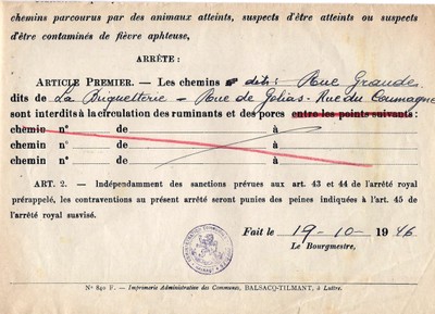 ARch014b: LA FIEVRE APHTEUSE A PRESLES