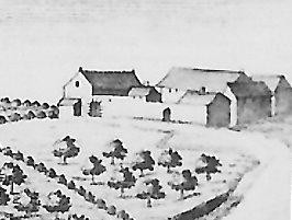 Vues et agrandissements du château de Presles et des bâtiments de la « Grande Cense du Château » 