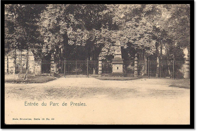 Entrée de la « Drève » du parc du château de Presles Entrée de la « Drève » du parc du château de Presles