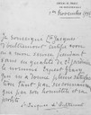 Lettre du comte Jacques d’Oultremont