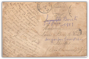 Carte postale expédiée le 23 janvier 1911 (verso)