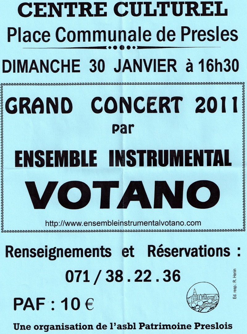 Grand concert 2011 par l'ensemble instrumental VOTANO